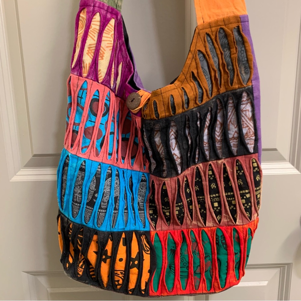 Multicolor Hippie Boho Patchwork Shoulder Bag - image 1